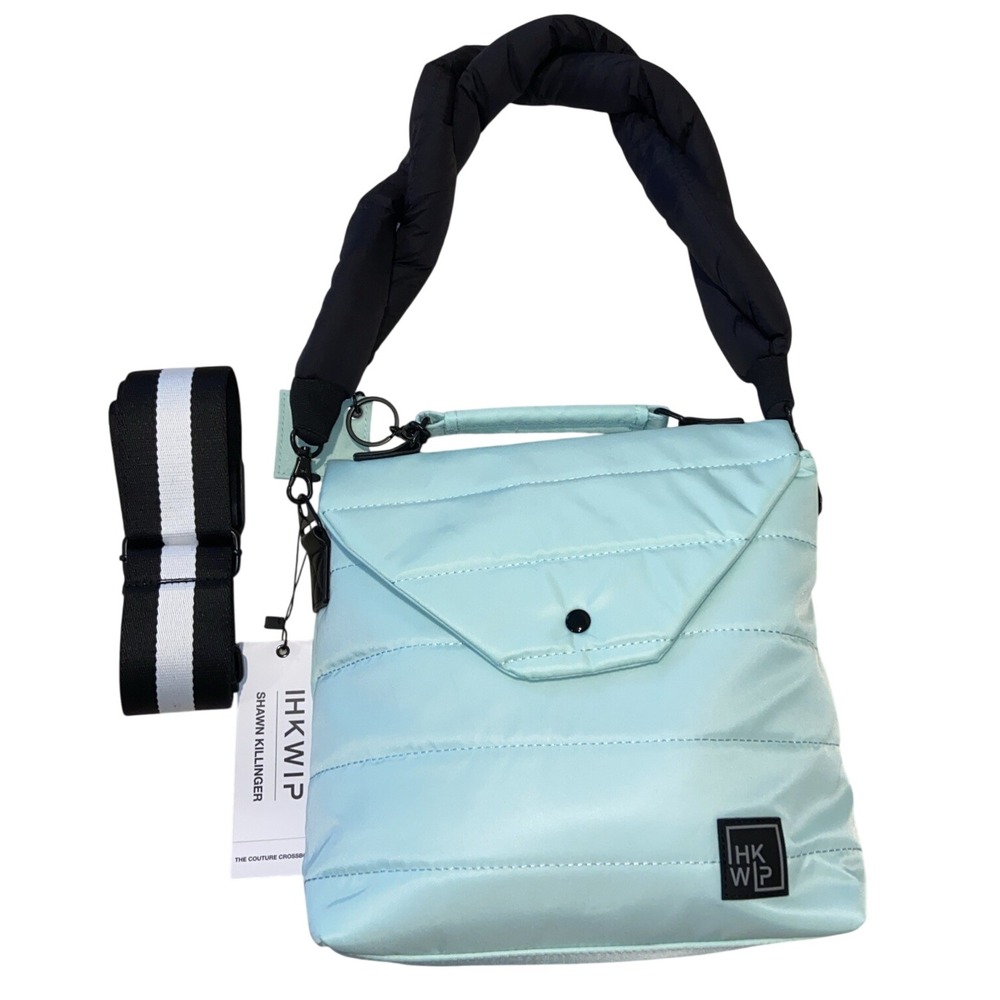 NWT IHKWIP Shawn Killinger Couture Crossbody Convertible Bag Frosted Teal QVC